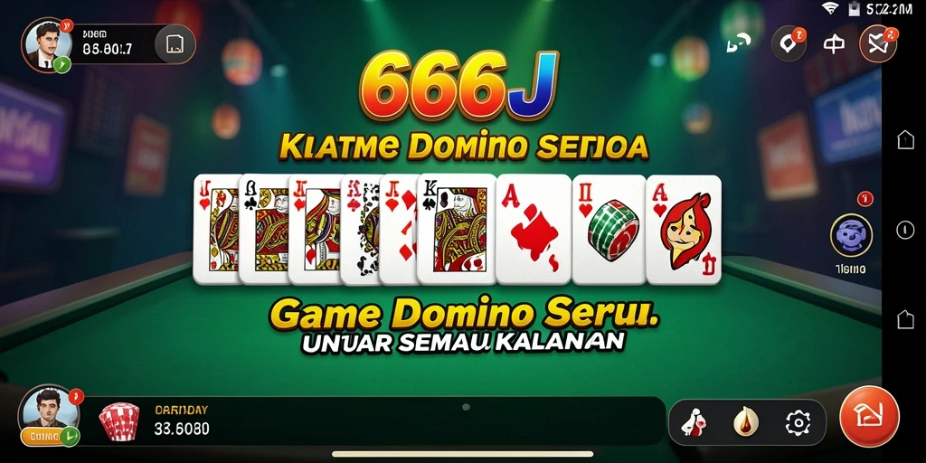 Screenshot gameplay dari 666J menunjukkan aksi seru permainan Domino.