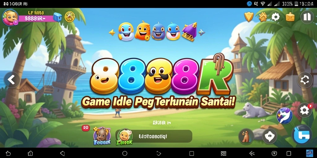 Tampilan permainan Idle yang menarik dan menenangkan di 888R.