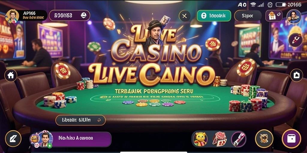 Screenshot gameplay API66 yang menampilkan suasana kasino yang mendebarkan.