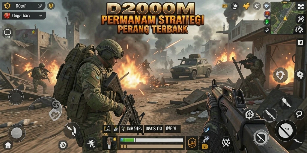 Tampilan gameplay menarik D200M yang penuh strategi.