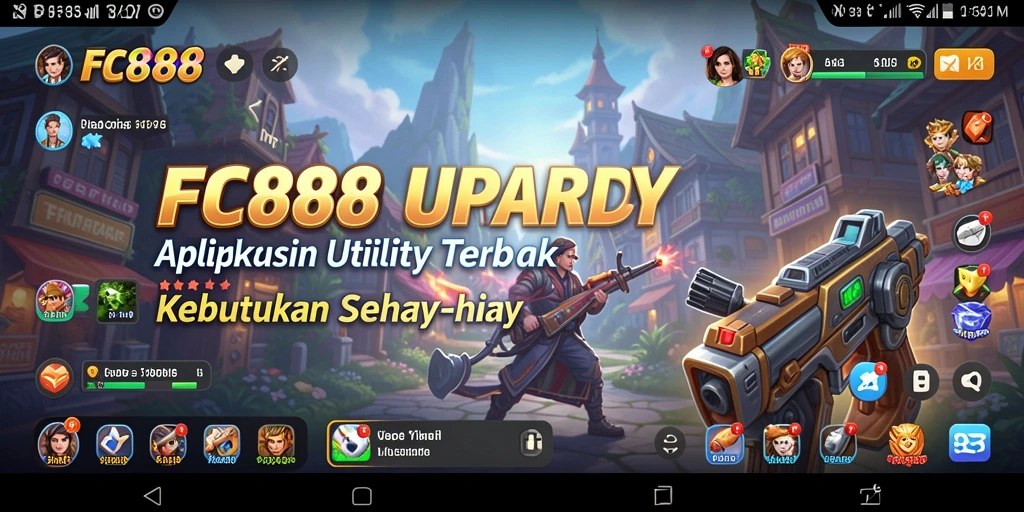 Tampilan aplikasi FC888 menampilkan fitur-fitur Utility yang intuitif dan mudah diakses.