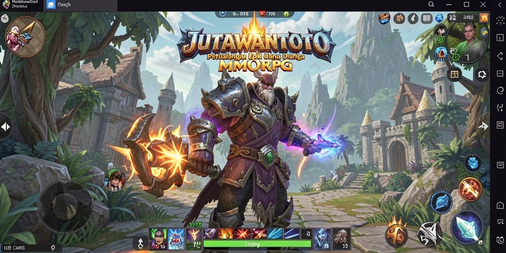 Tampilan gameplay epik dalam JUTAWANTOTO yang mendebarkan.