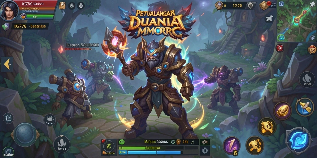 Tampilan gameplay KG778 yang menakjubkan dan penuh aksi di dunia MMORPG.