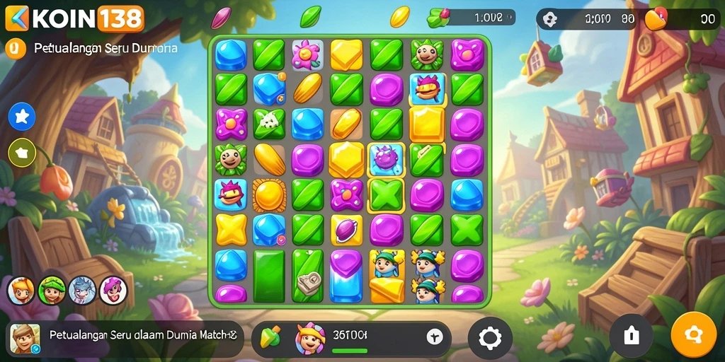 Tangkap momen seru gameplay Match-3 di KOIN138.