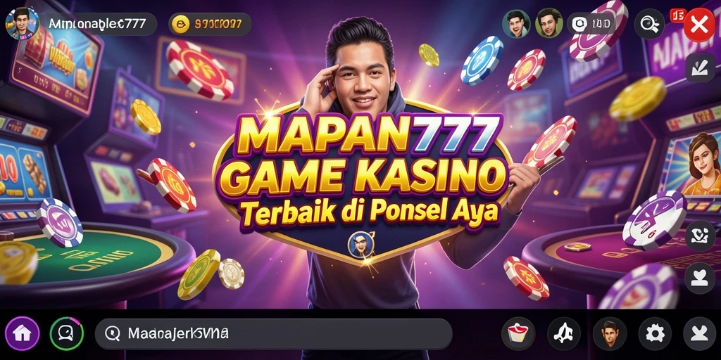 Tampilan menarik dari permainan kasino dalam MAPAN777.