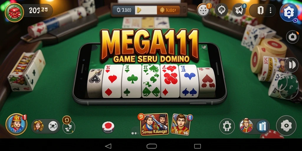 Tampilan gameplay menarik dari MEGA111 dalam permainan Domino.