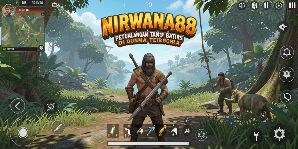 Screenshot gameplay NIRWANA88 yang menunjukkan eksplorasi dunia terbuka.