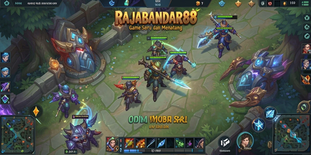 Tampilan seru pertandingan MOBA di RAJABANDAR88.