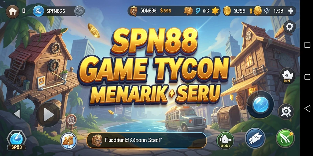 Screenshot gameplay SPN88 menampilkan manajemen bisnis yang dinamis.